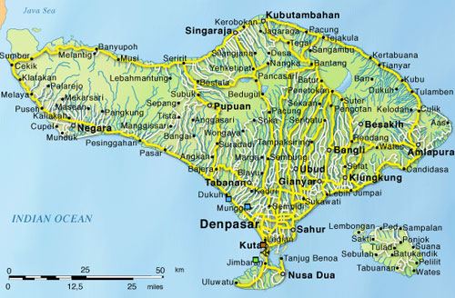 Bali mapa